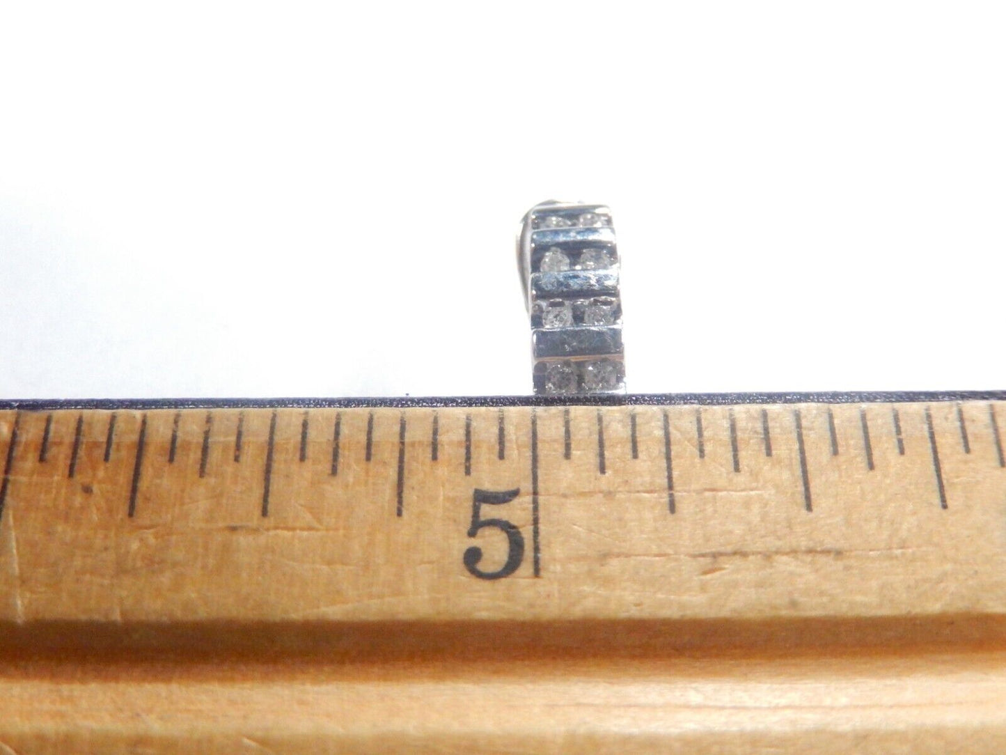 *VINTAGE*  14K White Gold 1/2 CT Natural Diamond Women's Lever Back Earrings