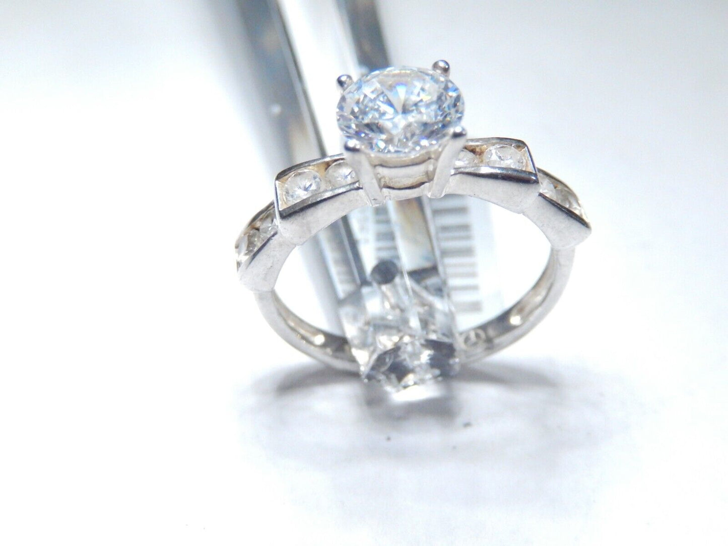 *VINTAGE*   1.50 CT Sterling Silver Womens Wedding Cubic Zirconia Ring Size 7