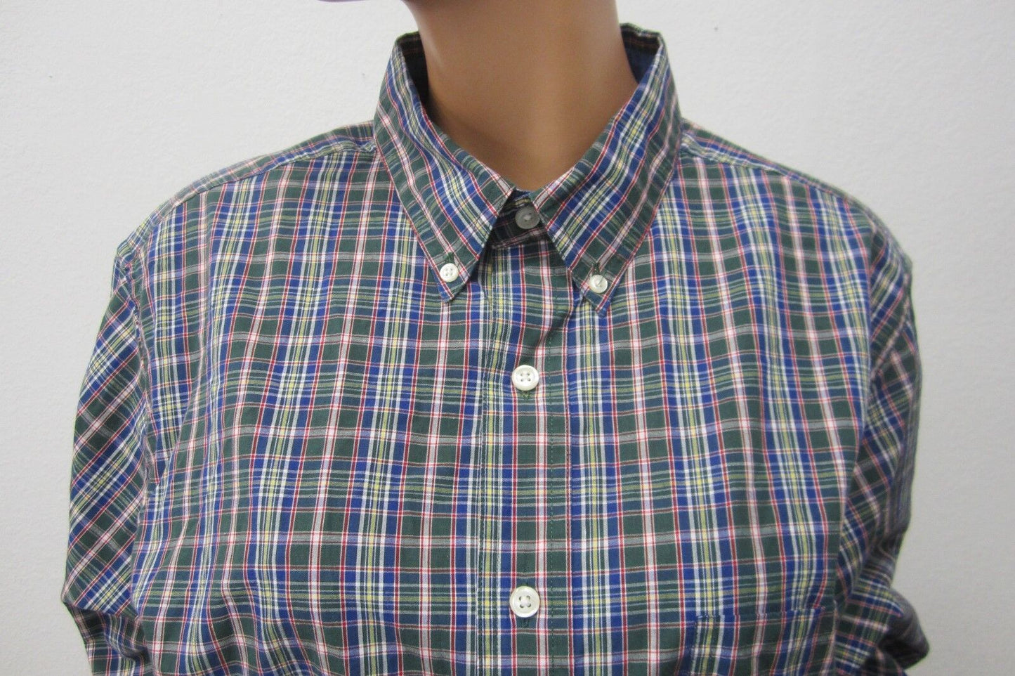 Chaps Mens Size Large Button Down Long Sleeve Plaid Shirt