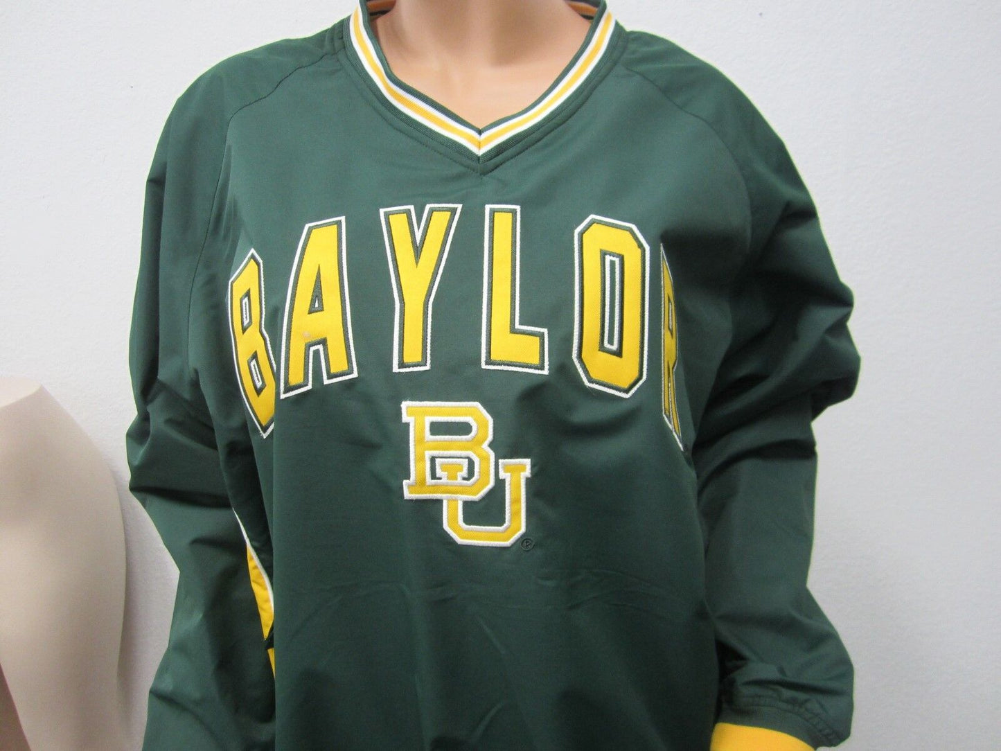 Baylor University Pullover Jacket Sewn Letters & Logo by Stadium Athletics Sz M
