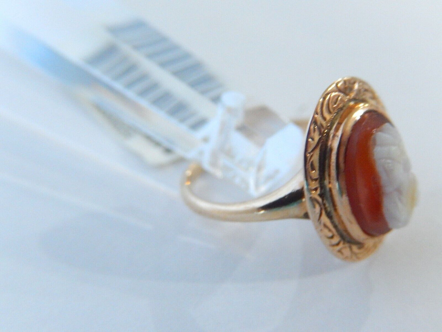 *VINTAGE*  10k Yellow Gold Cameo Ring Size 4.25