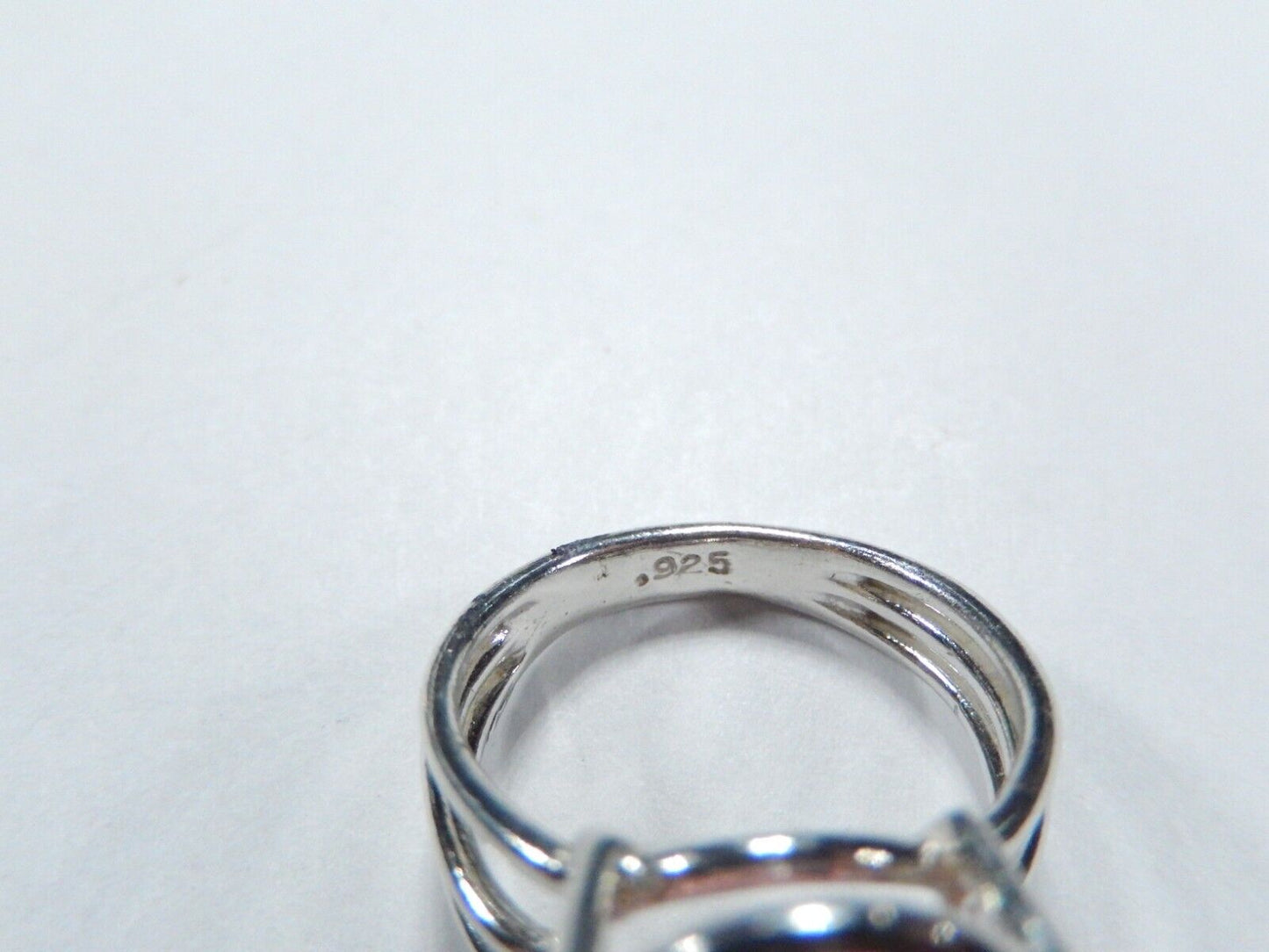 HUGE-  .925 Sterling Silver 13.0 CT Statement Ring Pink CZ Cocktail Ring sz 7