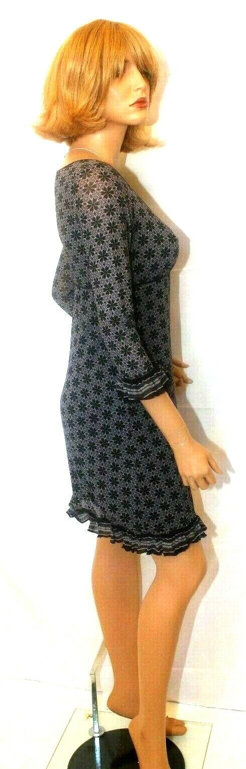 Max Studio Specialty Products M.S.S.P Purple/Black Print Lined Dress Women Sz M