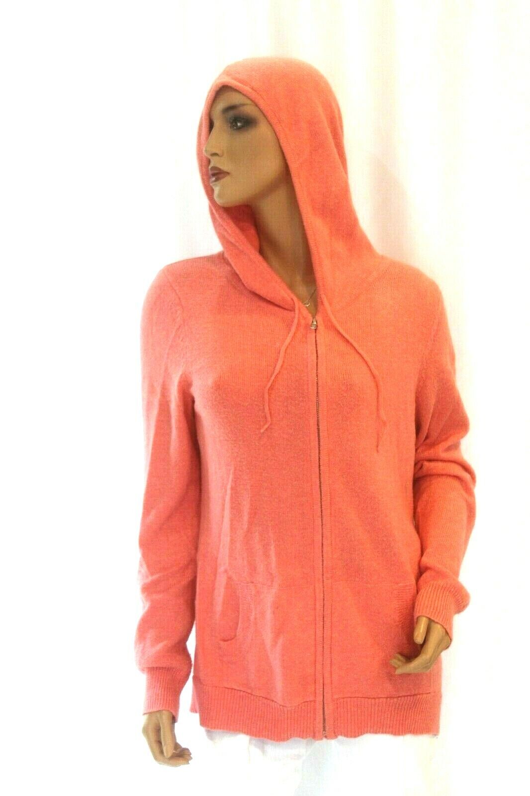 OLD NAVY Hooded Women's Cotton Blend Thick Warm Zip Front Long Sleeve Sweater LG
