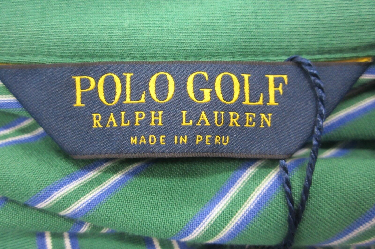 NWT Polo Golf Ralph Lauren Performance Pro Fit PONY Shirt Green Blue Stripe Sz M