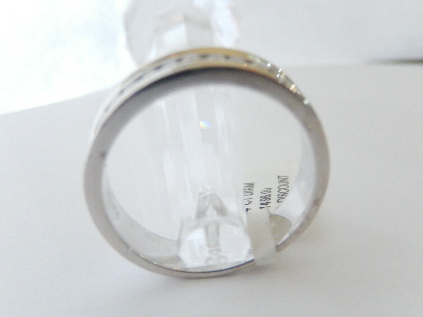 Mens 6mm Heavy 14k White Gold .25CT VS1 Diamond Band Ring