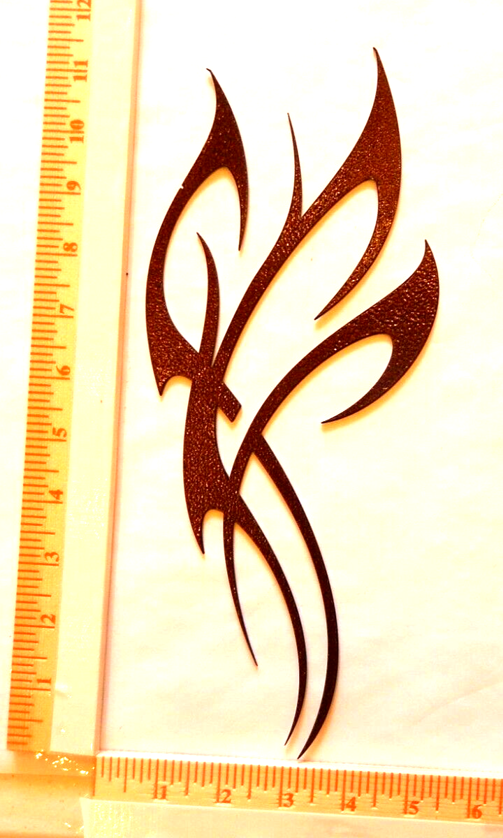 *NEW* 14ga. "FLAMES"  - Metal Wall Art - Copper Brown Powder Coated  5" x 12"