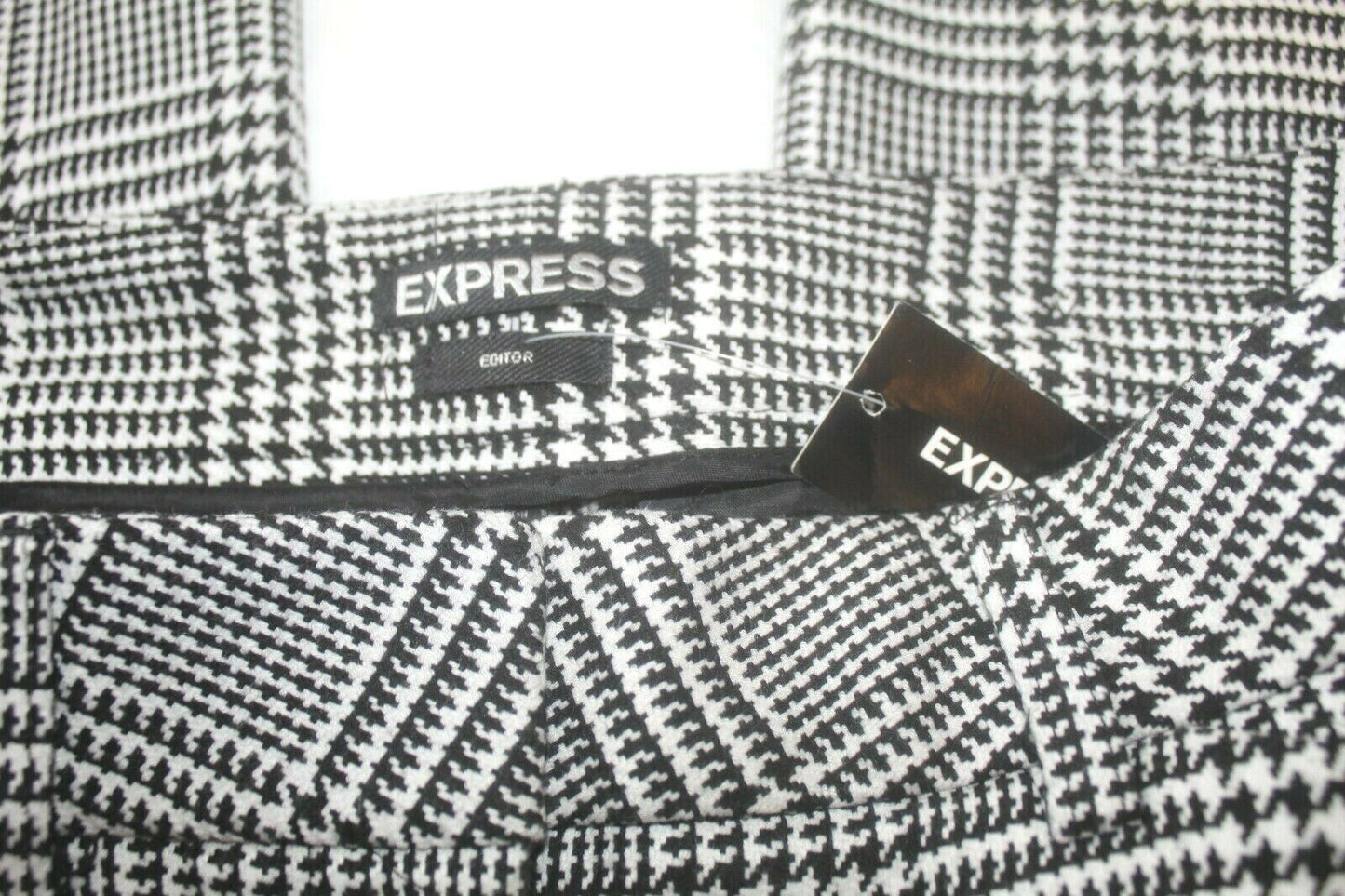 *NWT* EXPRESS DESIGN STUDIO  Editor Women's Plaid Wool Blend Slacks Pants! Sz 0L