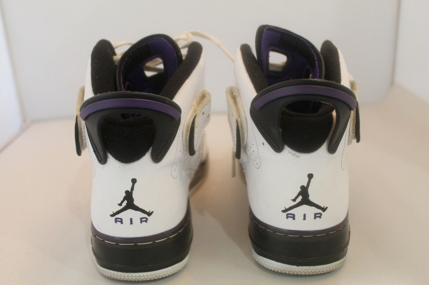 Nike Air Jordan AJF 6  AF1 White Black Varsity Purple 343064-104  Mens Size 8.5