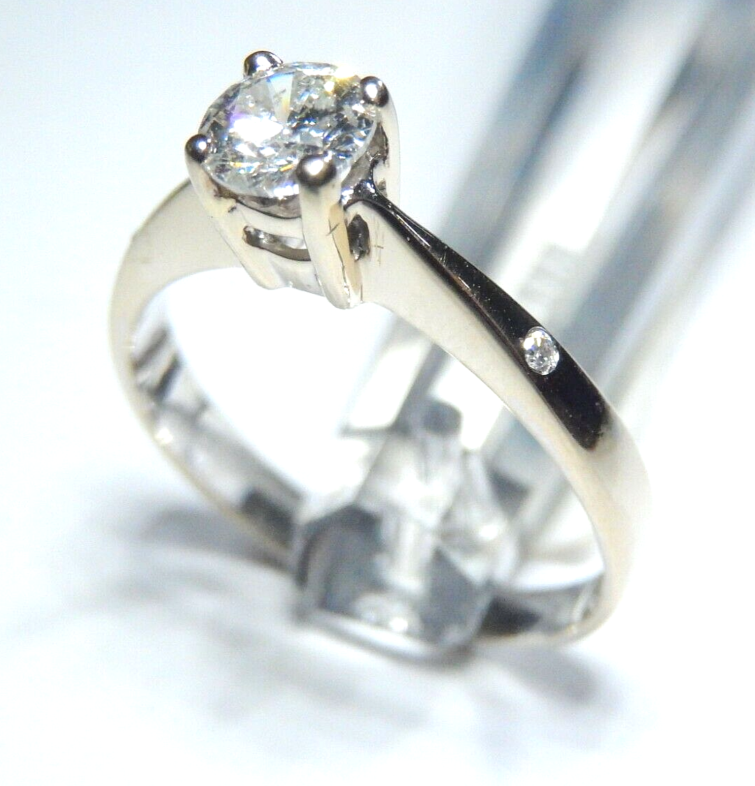 *VINTAGE* 18K Yellow Gold 2/3CT VS Natural  Diamond Solitaire Ring  - Size 8.5