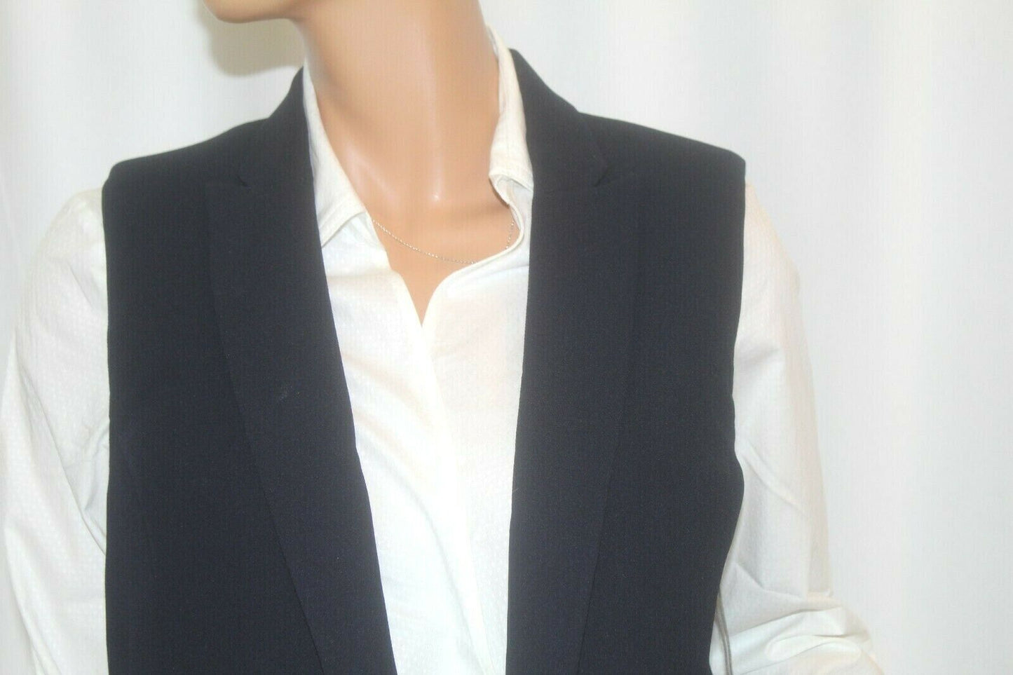 *NWT* $139.Vince Camuto Womens Navy Sleeveless  Blazer Vest  Classic Career Sz10