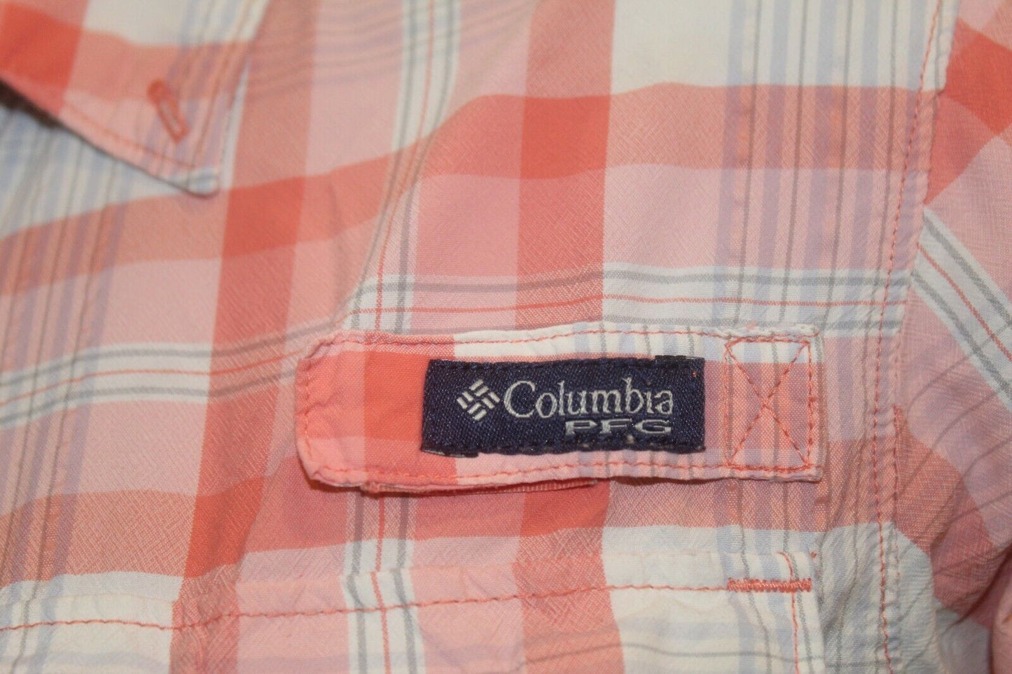 NICE-Columbia Women's PFG Super Bahama Plaid Vented Long Sleeve Shirt Size Small