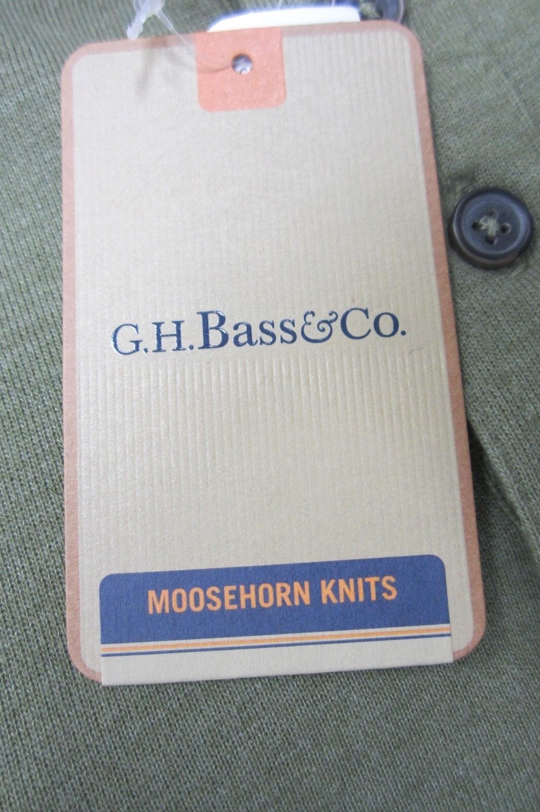 *NWT* G.H. Bass & Co. Thick/Heavy Solid Moosehorn Knit 5 Button Men's Shirt SzXL