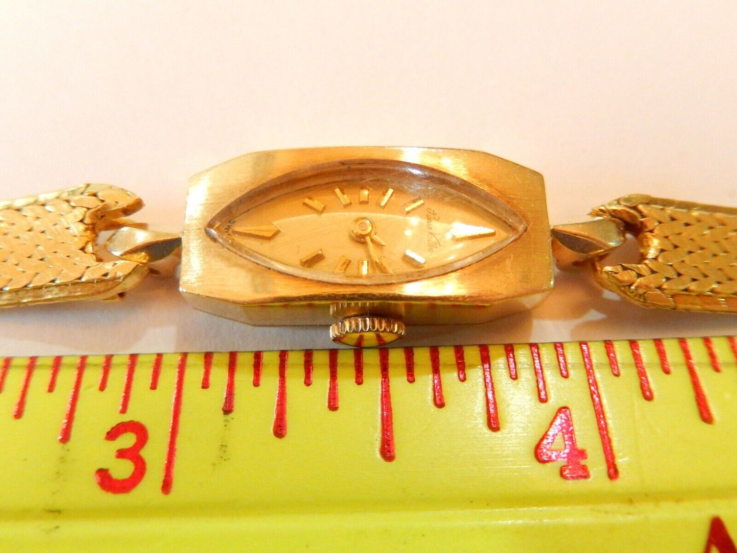 *RARE* 18K YELLOW GOLD VINTAGE PIERRE VALLEE LADIES CROTON SWISS MADE WATCH