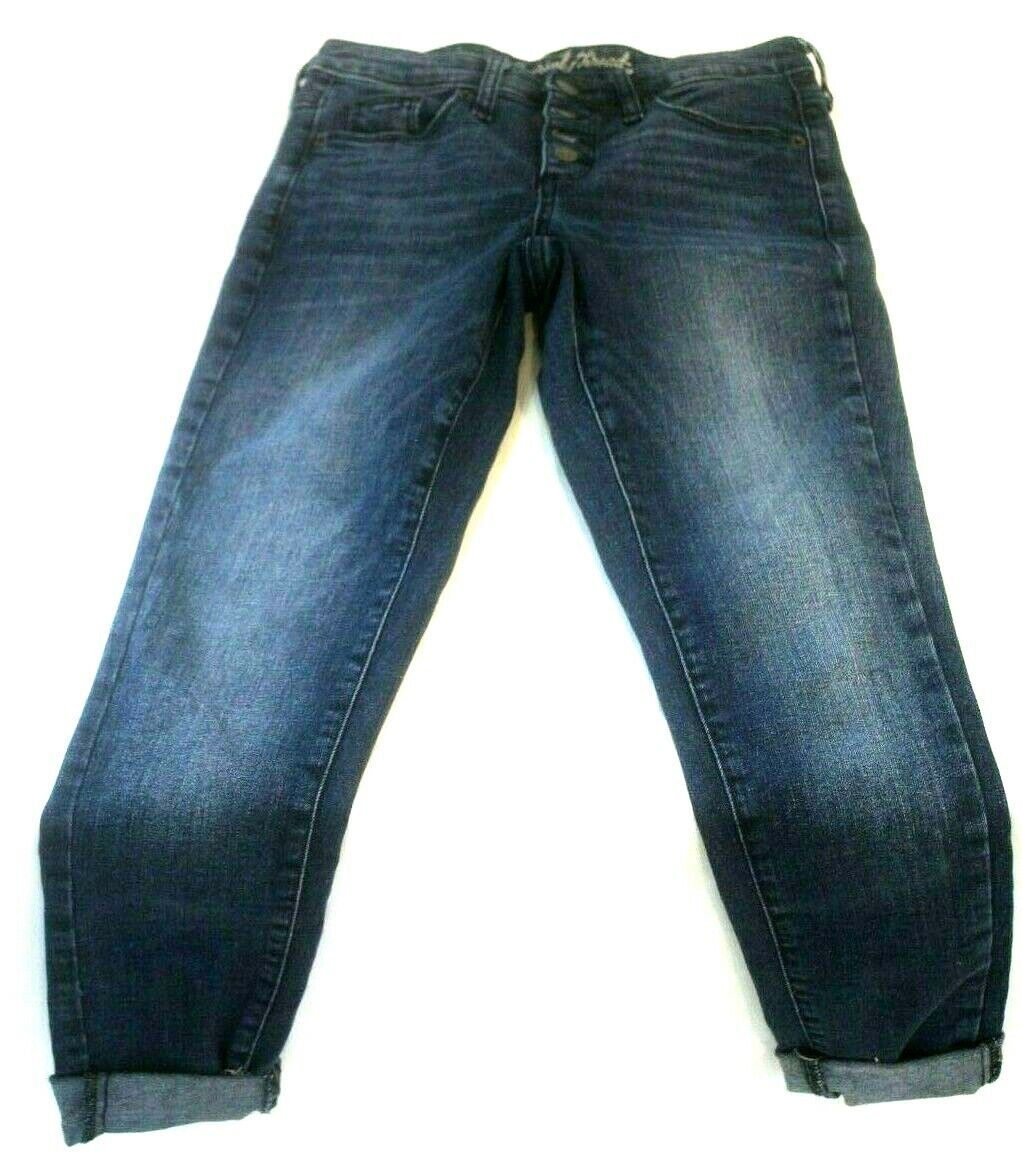 *NEW* Universal Thread Women's High Rise Skinny Dark Wash Cuff Jeans Sz 24 x 25