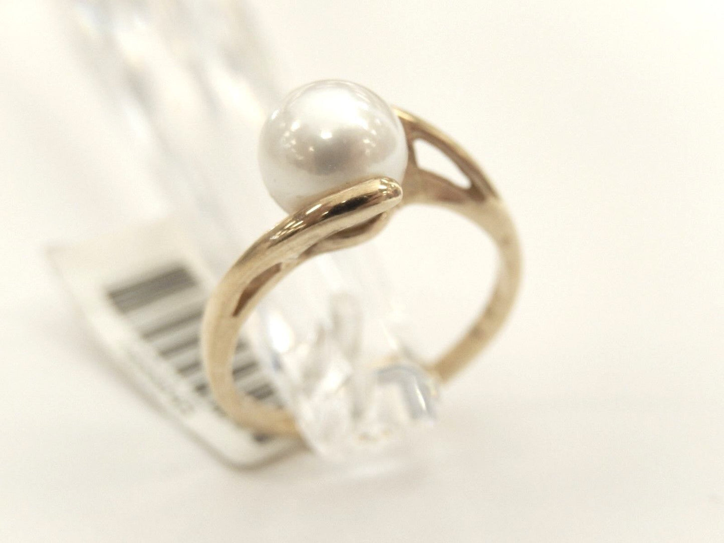 *MINT* Vintage 14k Yellow Gold 7mm AAA Quality Pearl Ball Ring Size 5.5