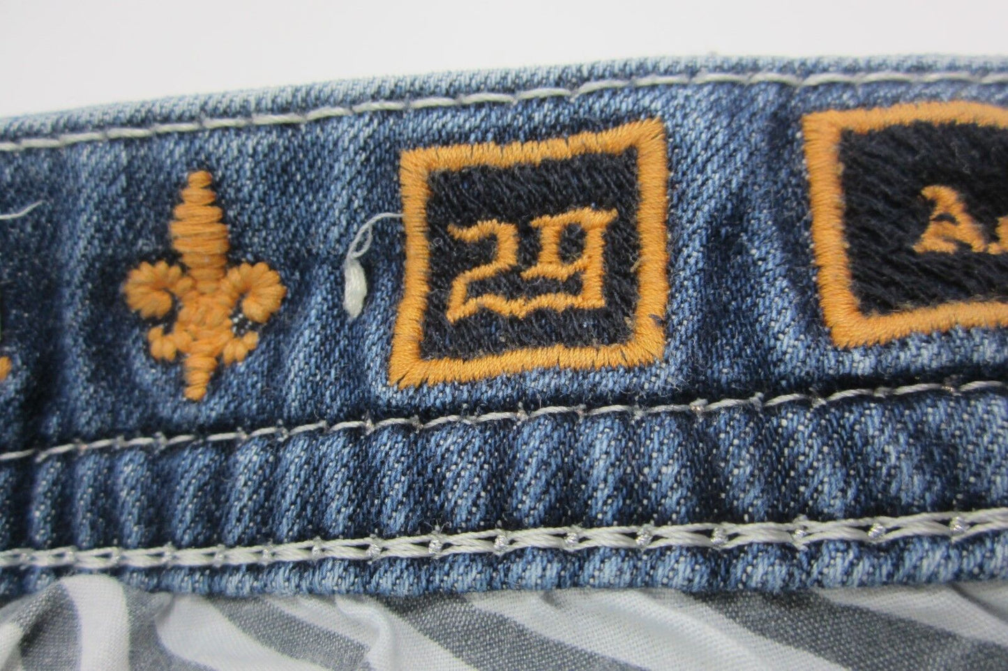 *MINT*  Rock Revival Adorna Boot Stretch Women's Thick Stitch Jeans Size 29 x 30