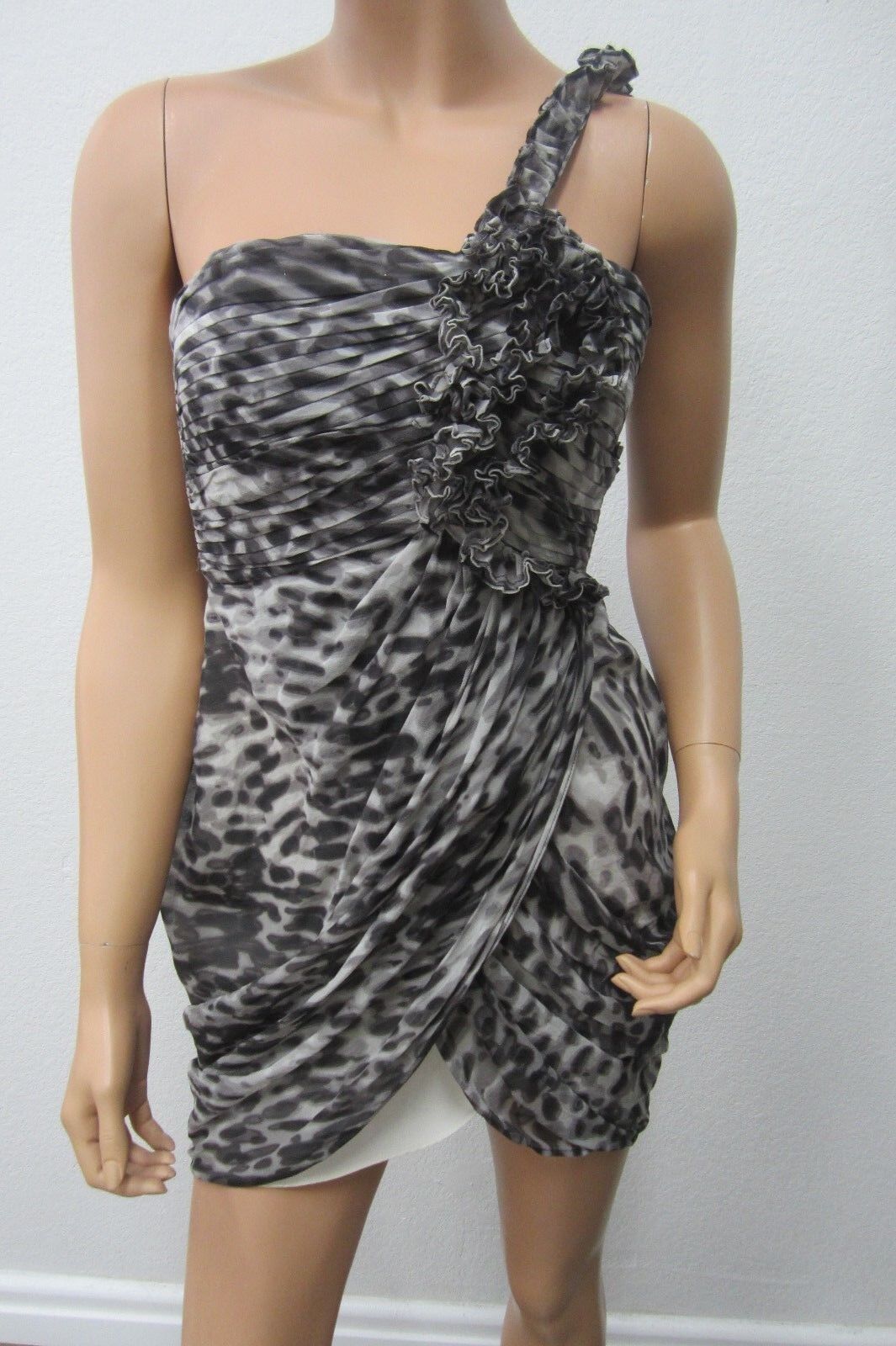 VERY NICE BCBG MAXAZRIA One Strap Designer Dress sz 2 euc