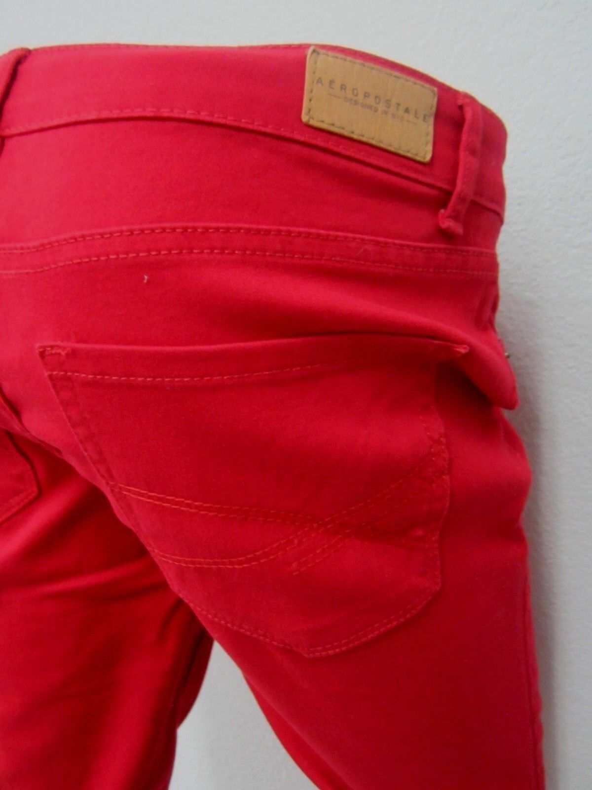 NWT Aeropostale Womens Seriously Stretchy Red Color Wash High-Waisted Jegging 6R
