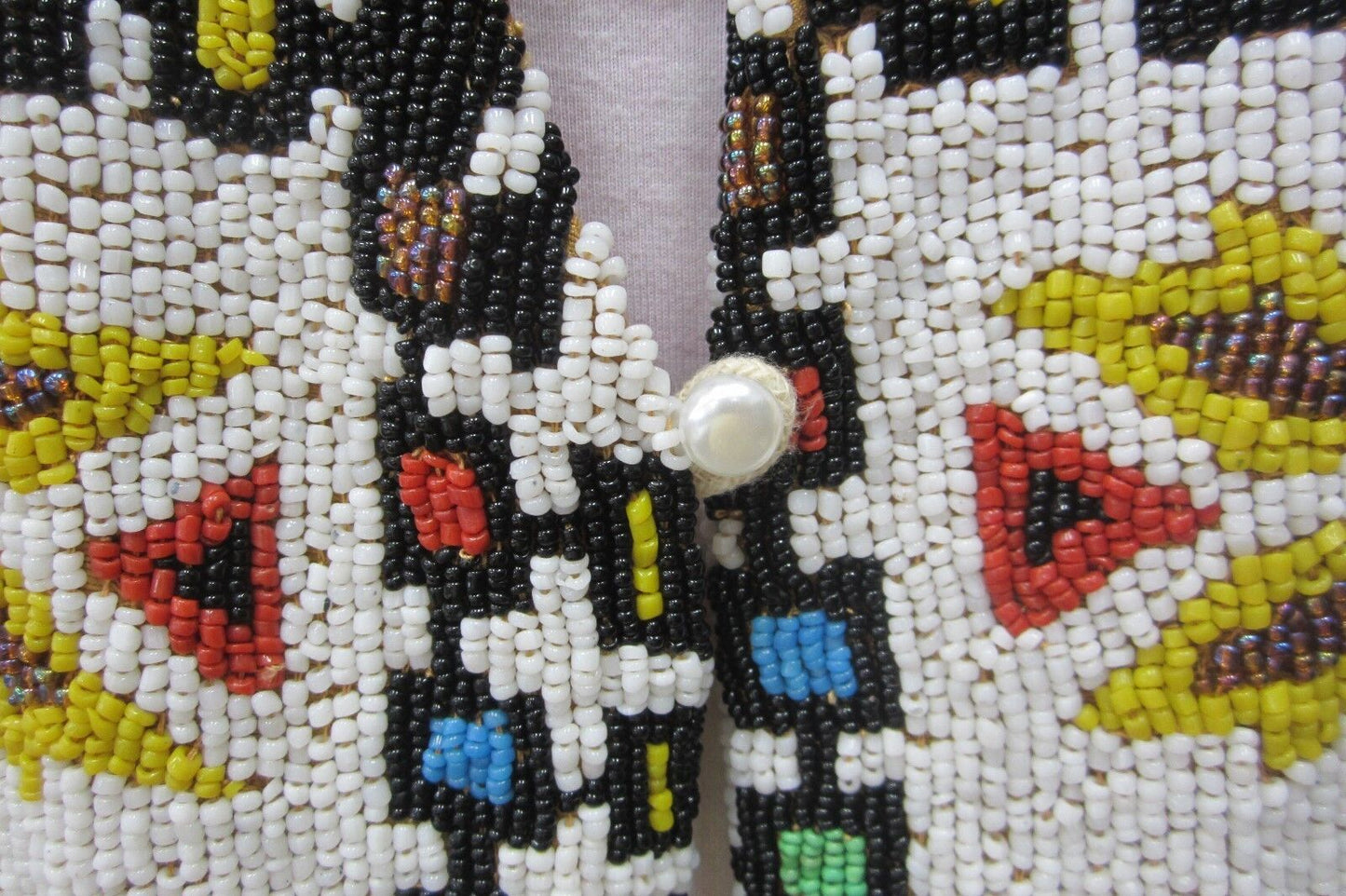RARE *Vintage* Other Destination Southwest Beaded Silk Leather Vest Women's Sz L