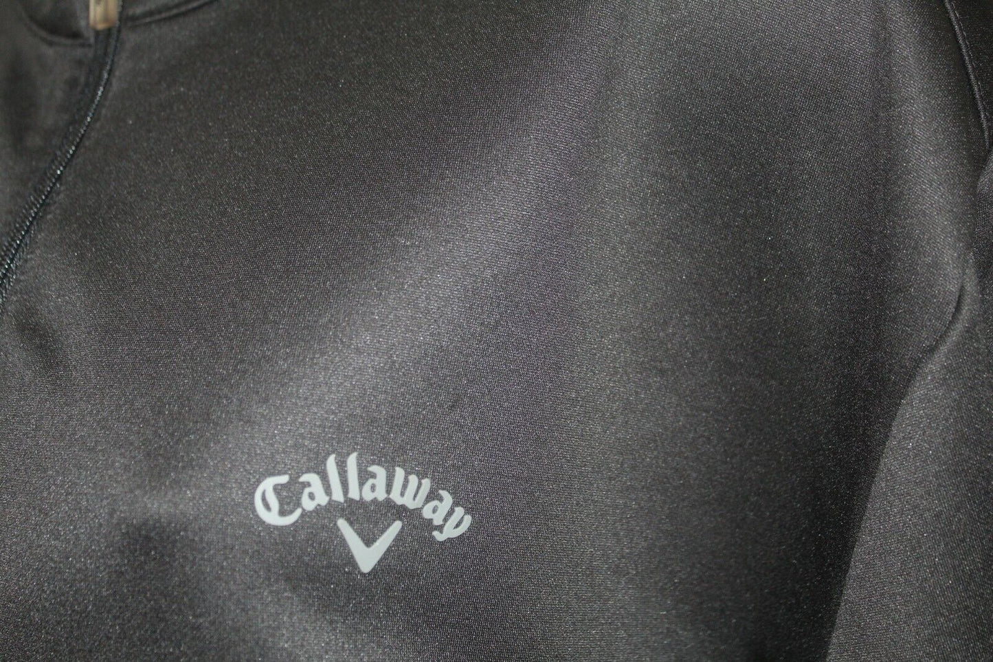 Callaway Golf Mens Black 1/4 Zip Pullover Fleece Lined Jacket SizeXXL MINT