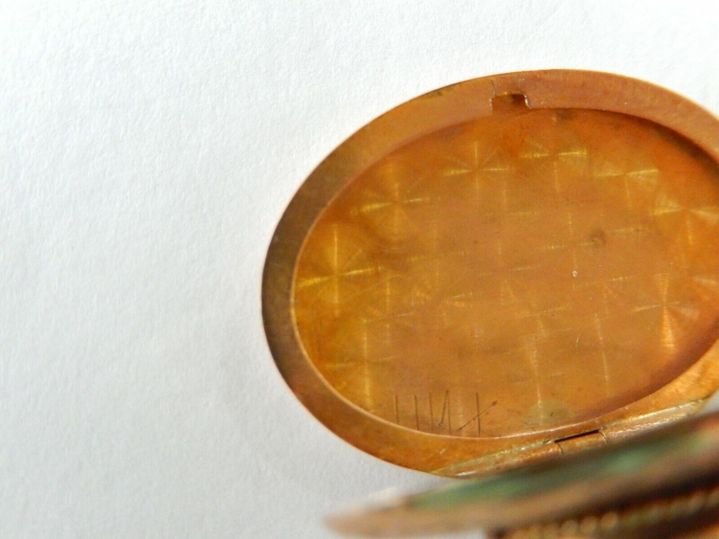 1800's 14k Yellow Gold Antique Cameo Shell With Double Picture Locket / Pendant