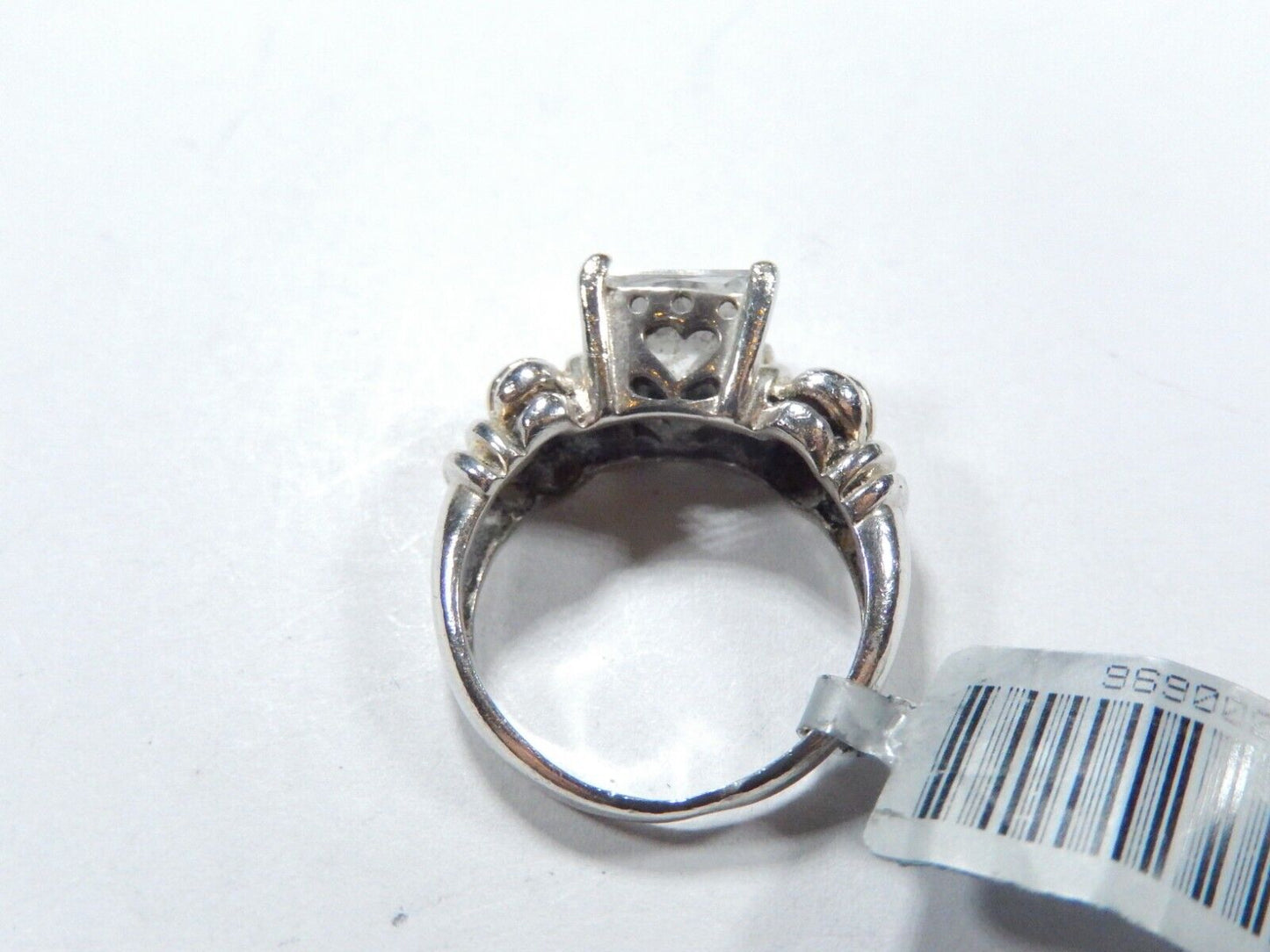 *VINTAGE*  3.00 CT Princess Cut CZ Sterling Silver Wedding Engagement Ring Sz 6