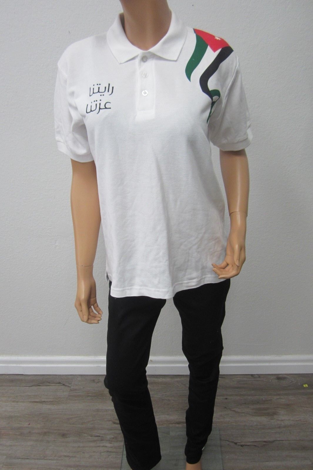 *NEW*  Three Button Collar Cotton Short Sleeve Polo Shirt Size Small