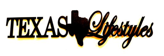 NEW~  14ga."TEXAS LIFE STYLES" Copper Brown Powder Coated Wall Art 23" x 5.5"