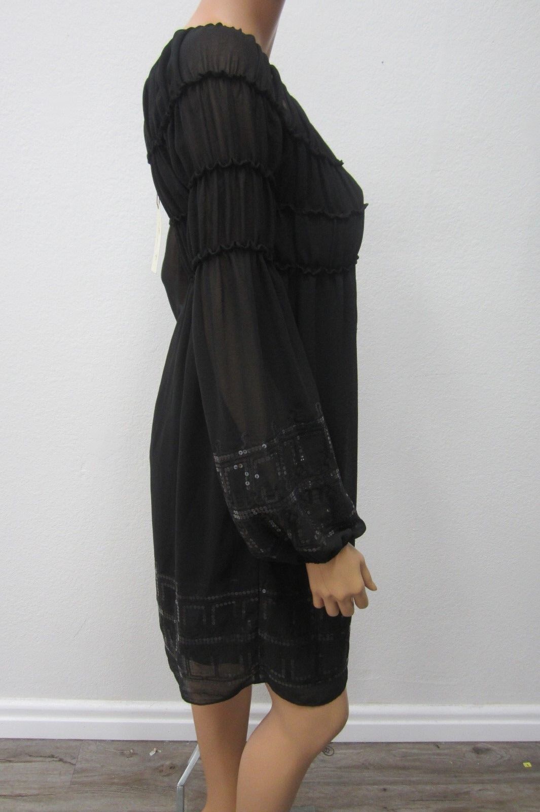 NWT MSSP Max Studio Specialty Products Sequin Black Designer Dress Size XS
