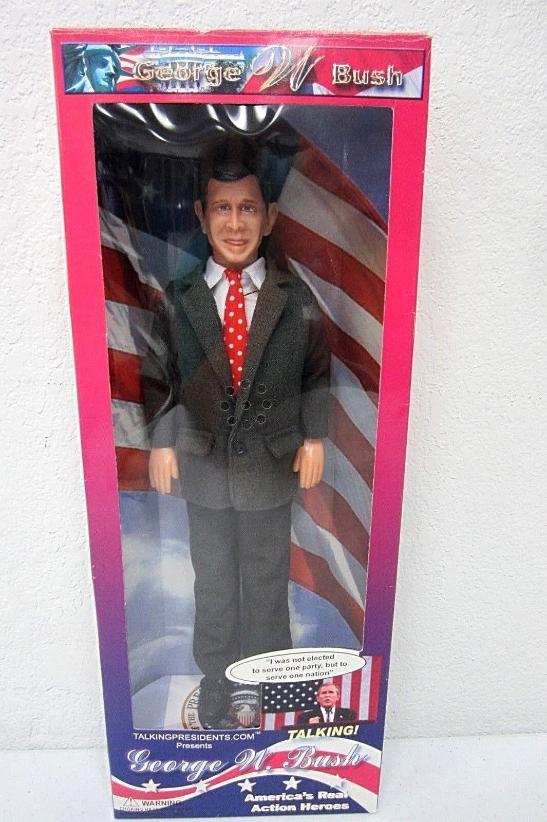 NIB GEORGE W BUSH Talking Presidents Figure Doll never out of box