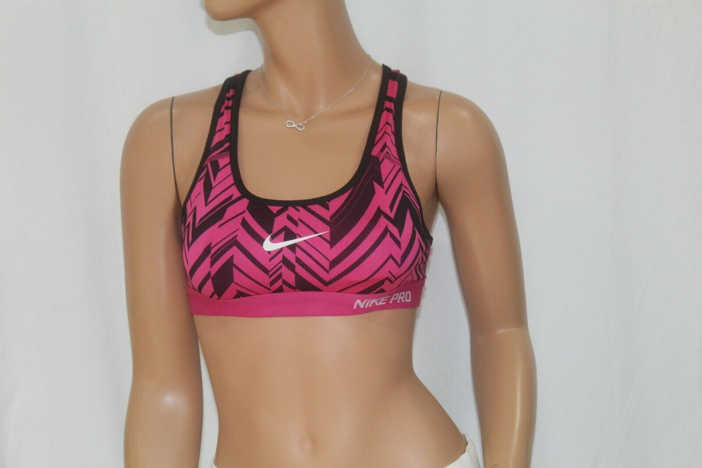 *NEW*  Nike Women's Dri-Fit Pro Classic Bra Top Size XS  Pink/Black