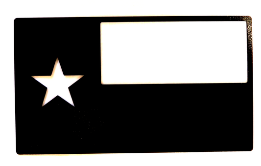 ~NEW~ 14ga. " Texas Flag Hanging " Black Powder Coated Metal Wall Art  -14" x 8"