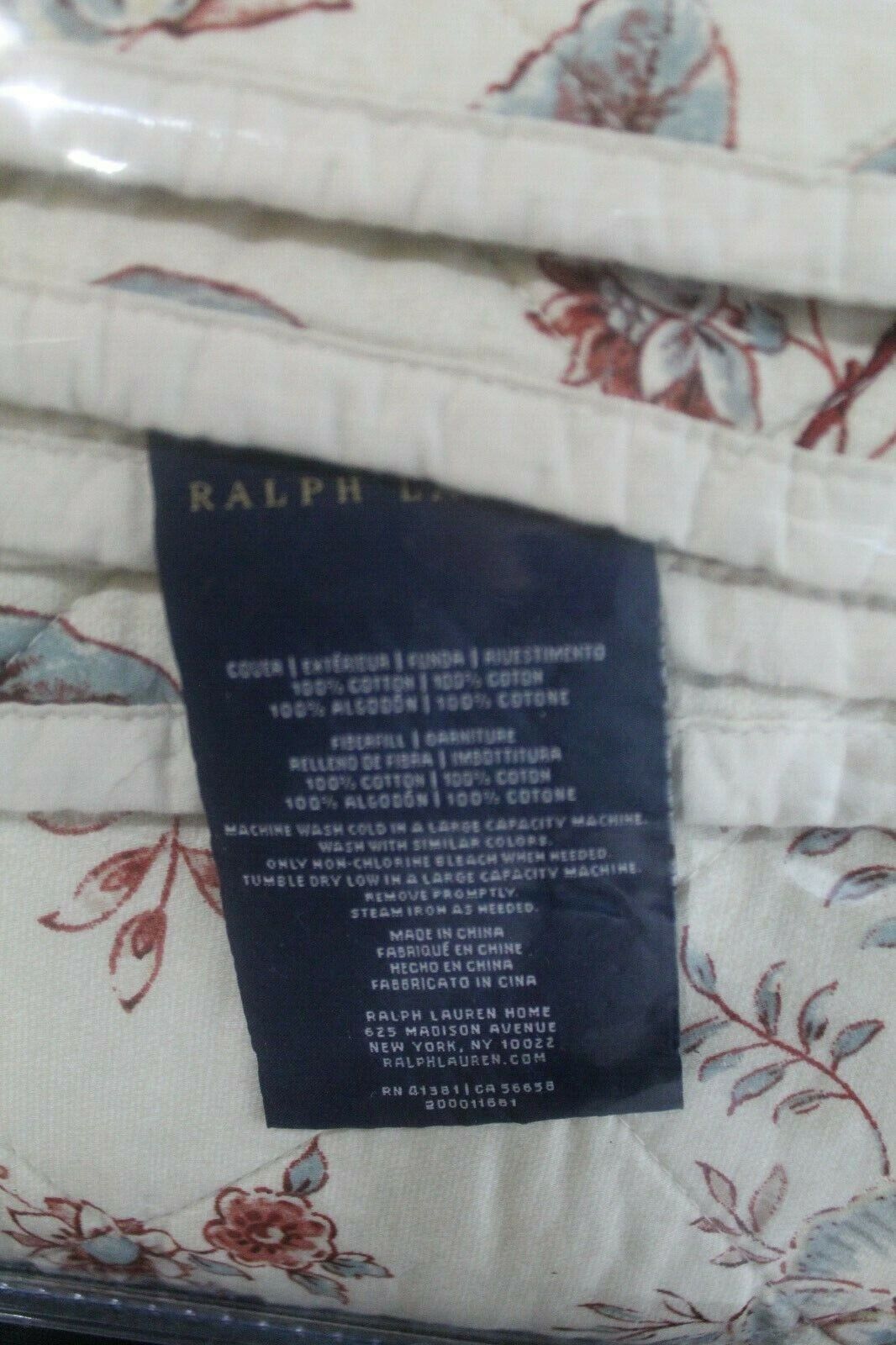 **NWT* $500. Ralph Lauren Islesboro Kailie Floral King Quilted Coverlet 110"x96"