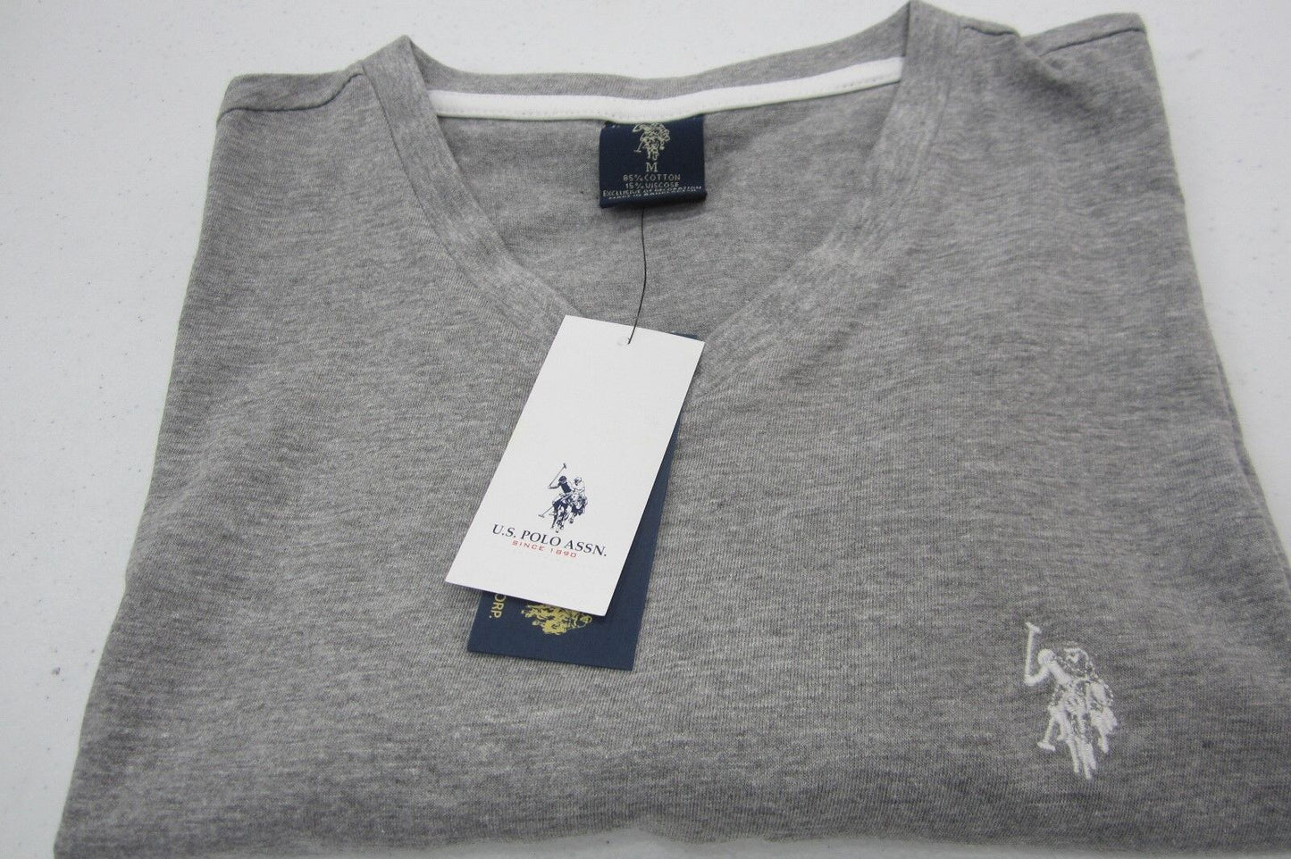 *NWT* US Polo Assn Unisex M Short Sleeve Gray Pullover T-Shirt