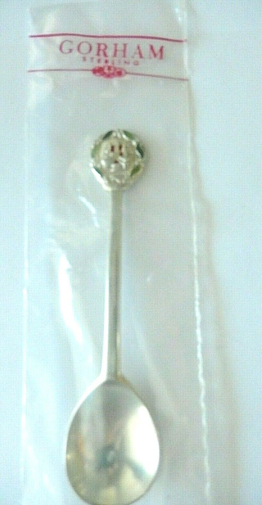 *SEALED*  Gorham Sterling Silver 1972 Enamel Christmas Spoon Limited Edition