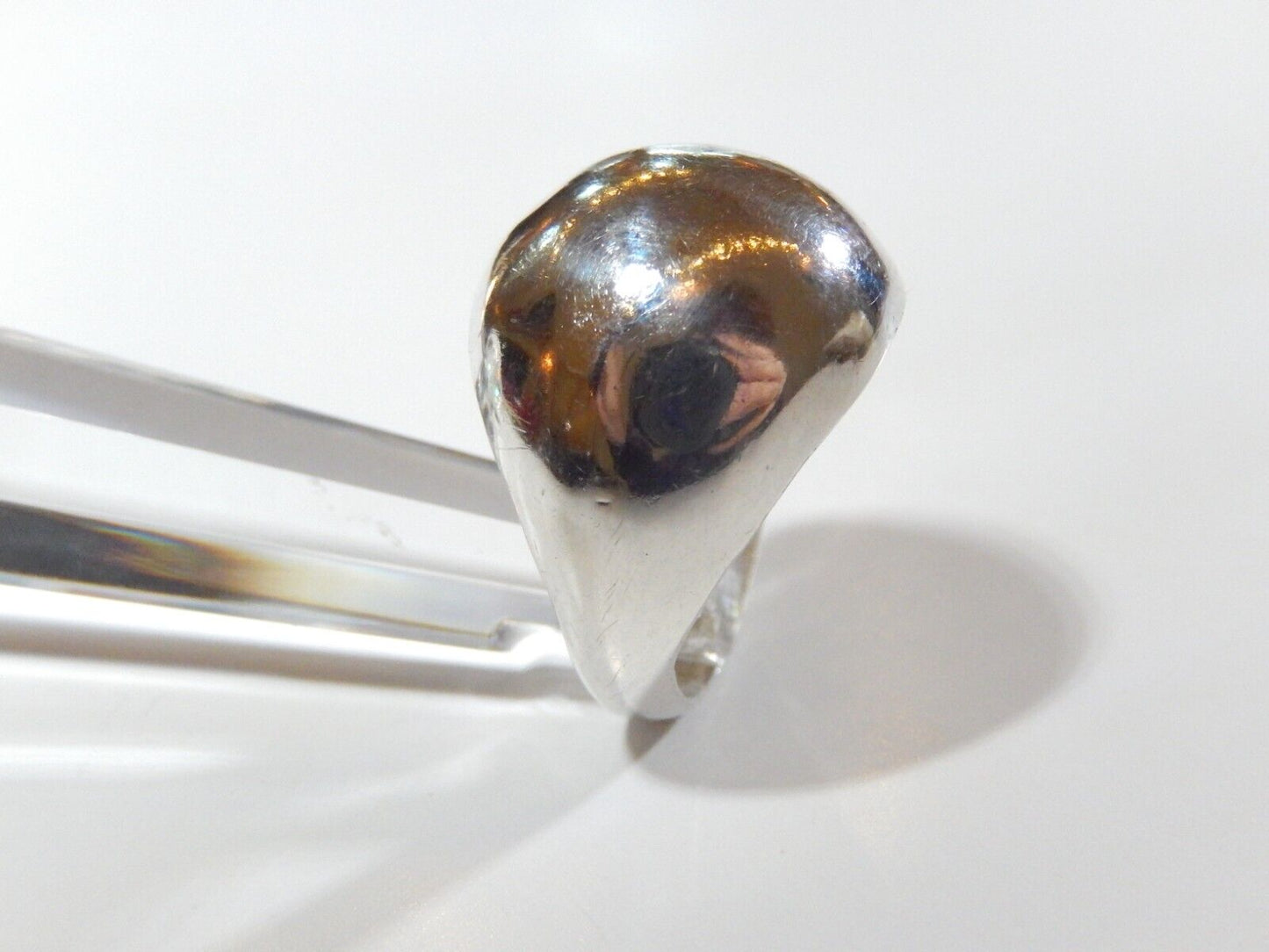 *VINTAGE*  Round Polished  Bubble Puffed Sterling Silver 925 Dome Ring Size 6.5