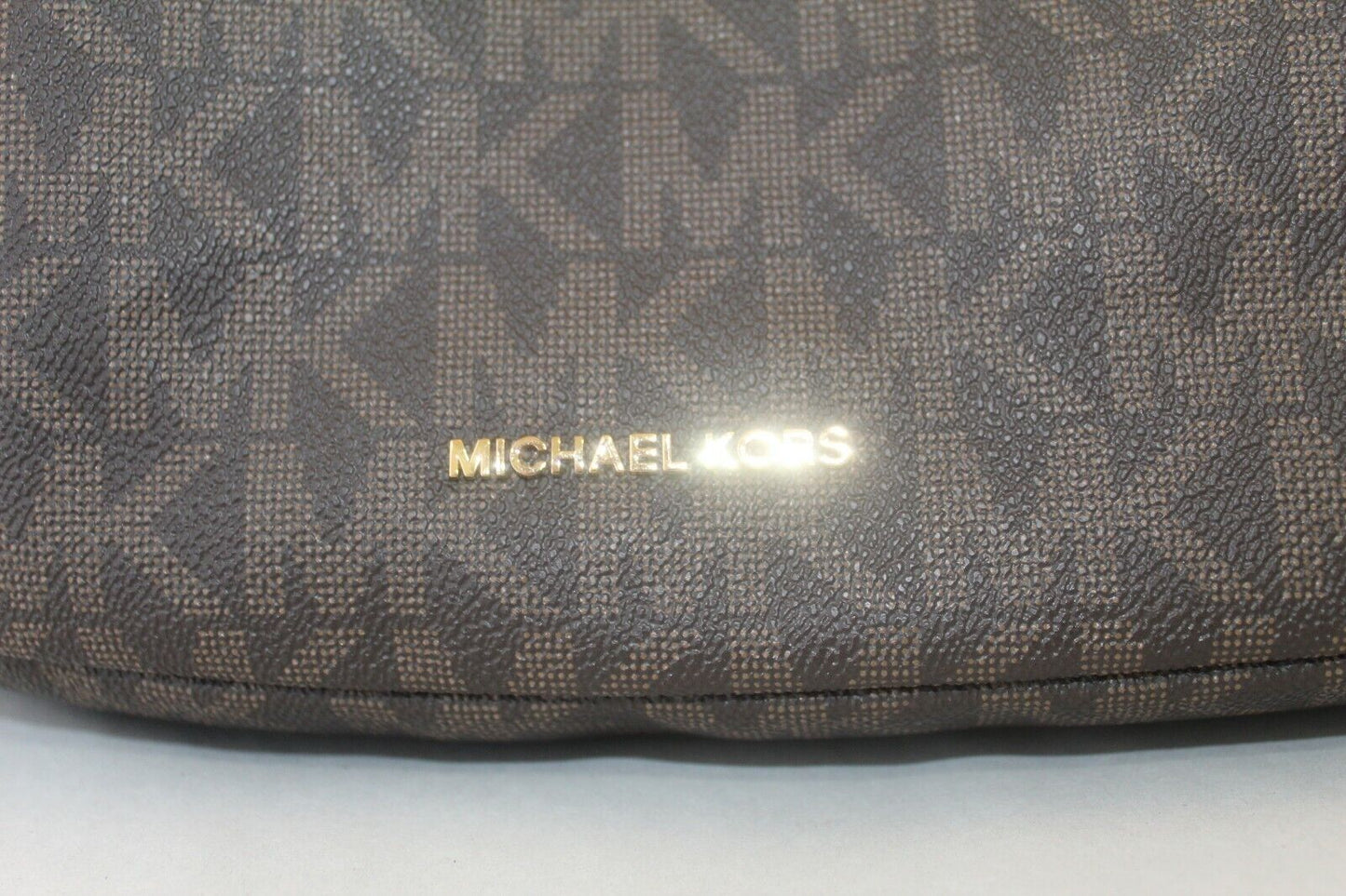 *NWT* $378. Michael Kors Signature Logo Vinyl Coated Hobo Shouder Bag Long Strap