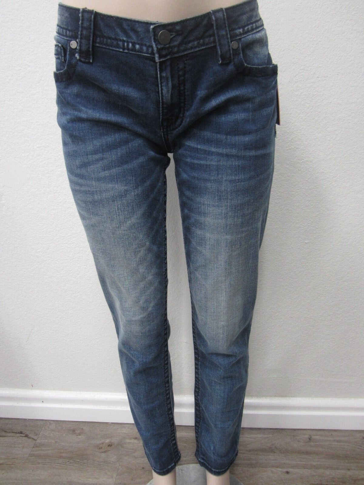 NWT Miss Me Blossom Faux Flap Pocket Signature Skinny Jeans JP7768S Size 28 X 30
