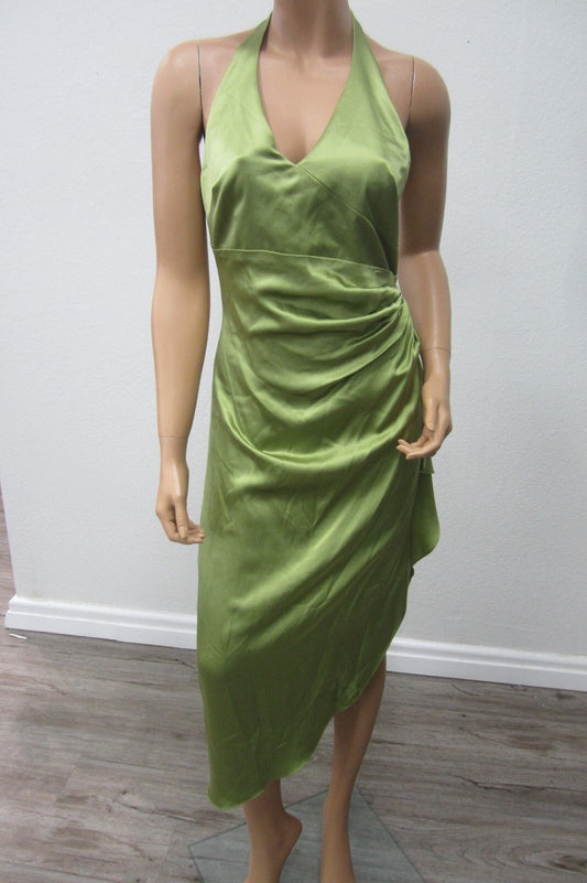 NWT $440. *STUNNING*  KAY UNGER New York Women's Green 100% Silk Long Dress Sz 4