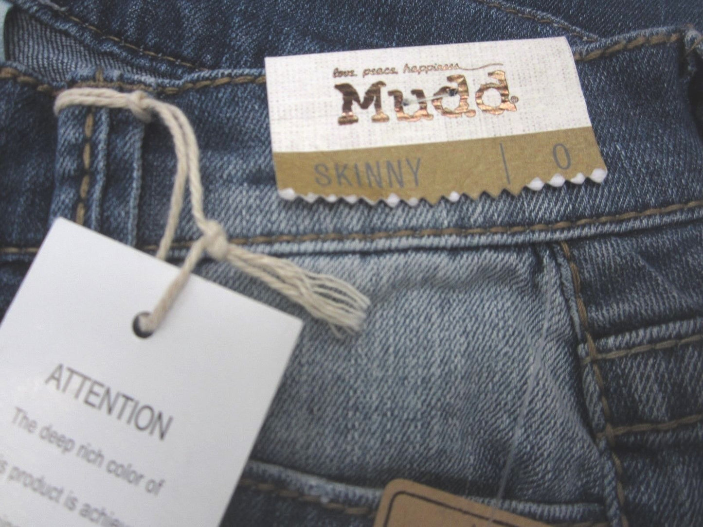 NEW! "Mudd" Sexy Low-Rise Jeans Skinny Leg Destructed Jeans Size 0 x 31