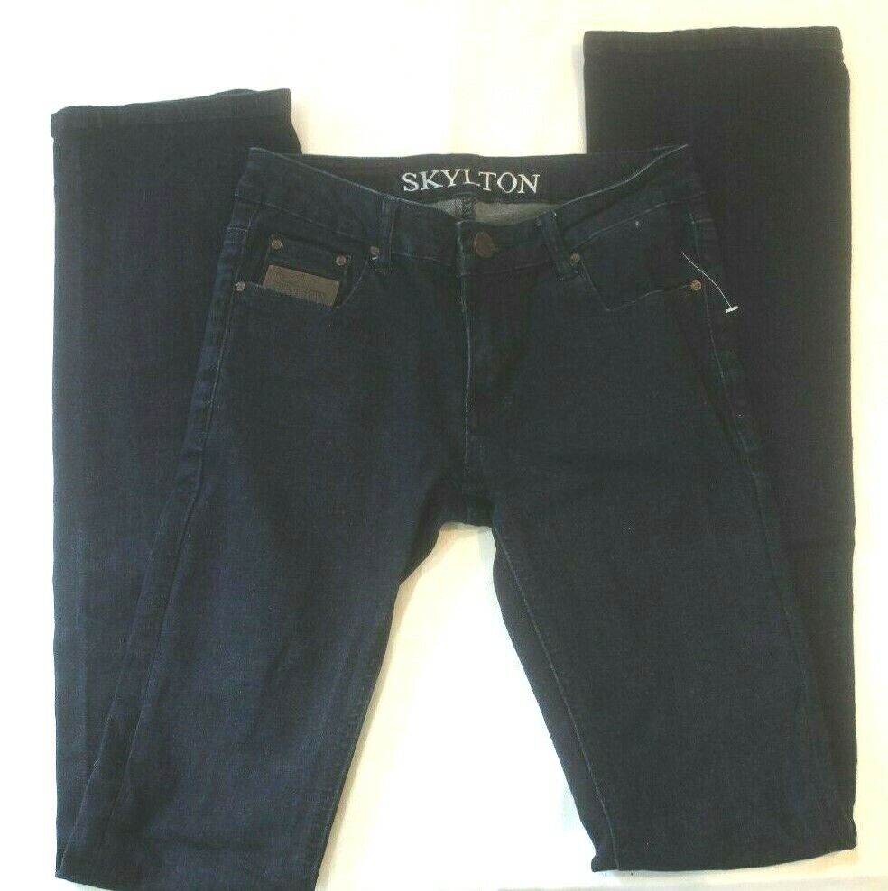 *NEW* Skylton Womens Jeans Slim Fit Low Rise Boot Cut Designed In France Sz25x33