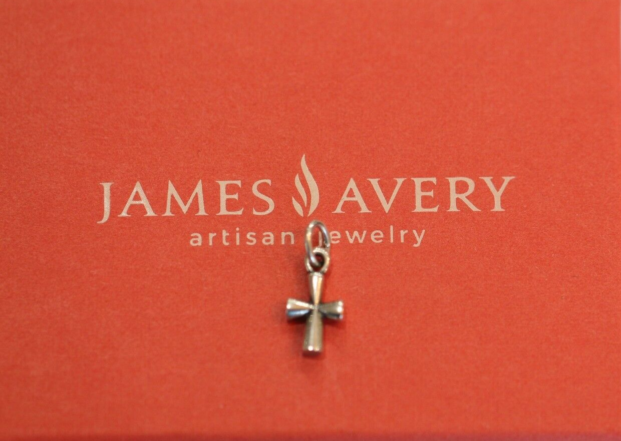JAMES AVERY Sterling Silver ST TERESA Cross Charm 11/16"