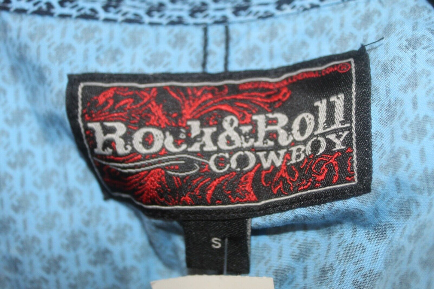 *NWT* $65.  Rock & Roll Cowboy Men's Long Sleeve Snap Button Down Shirt Sz S