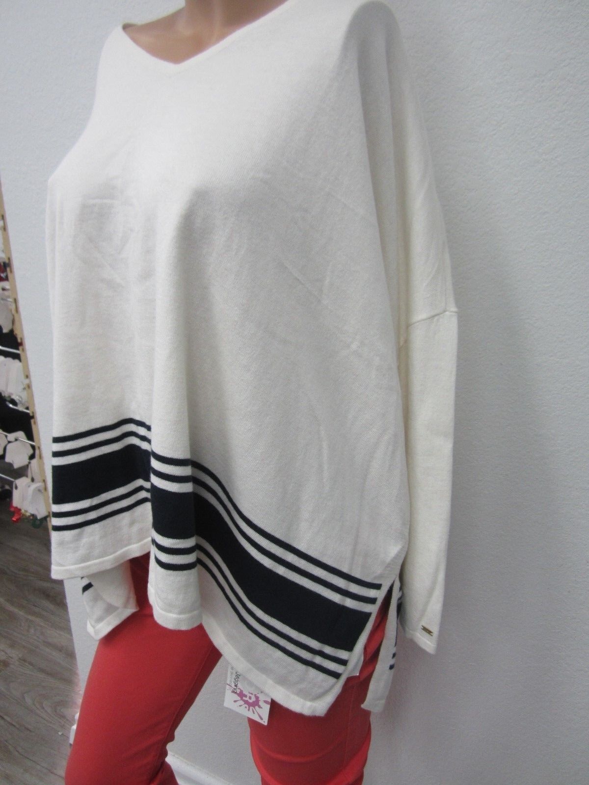 NWT Authentic TOMMY HILFIGER Womens Sweater  Cotton V-Neck 3/4 Sleeve Size XL