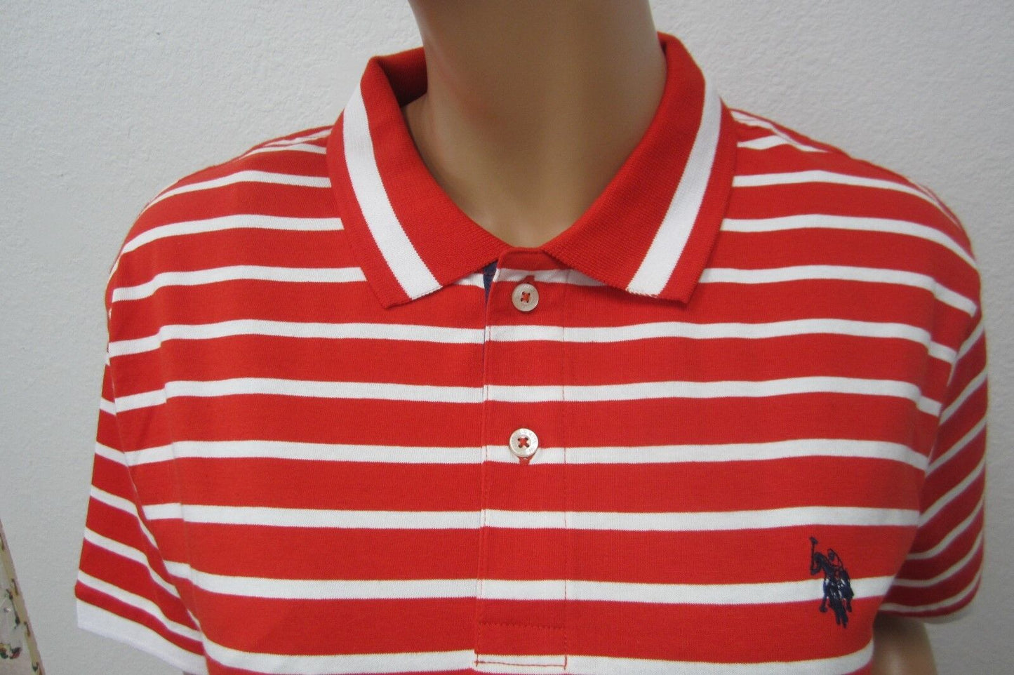 *NWT* U.S. Polo Assn Mens Slim Fit Polo Golf Shirt Cotton  Size L