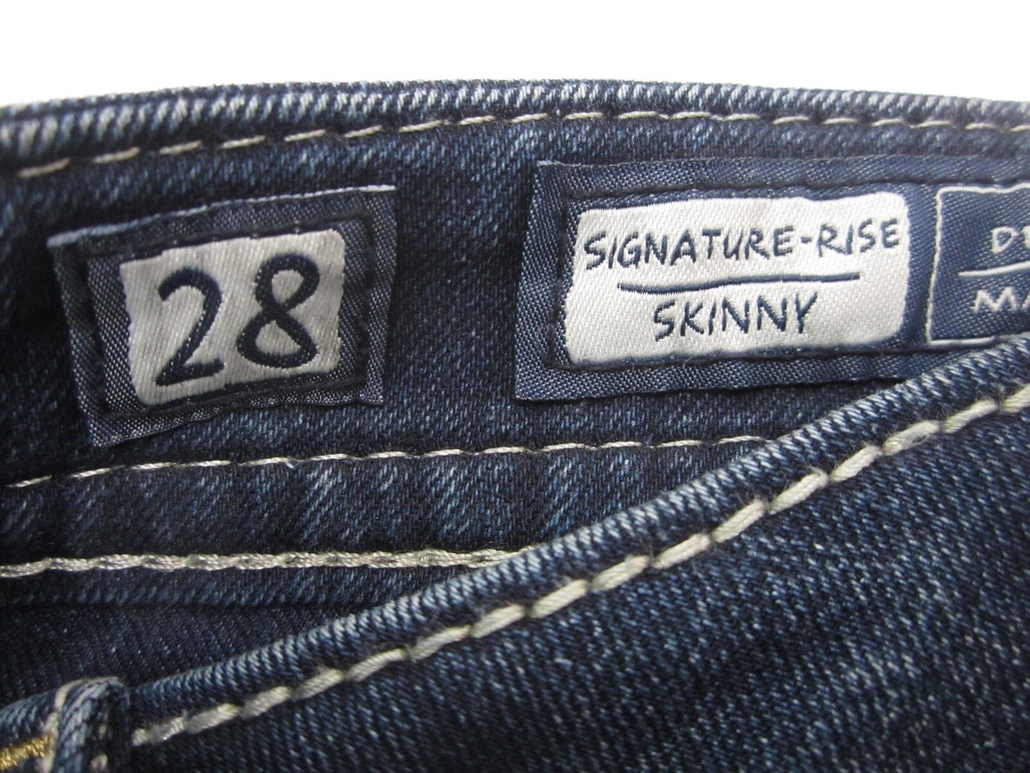 NEAR MINT Miss Me Distressed Signature Rise Skinny Jeans Dark  JP5576S2 Sz 28x32