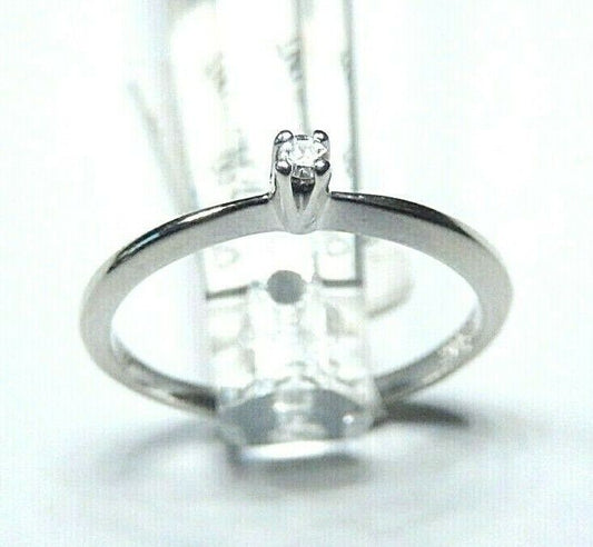 14k White Gold Diamond Engagement  or Promise Ring Size 6.75