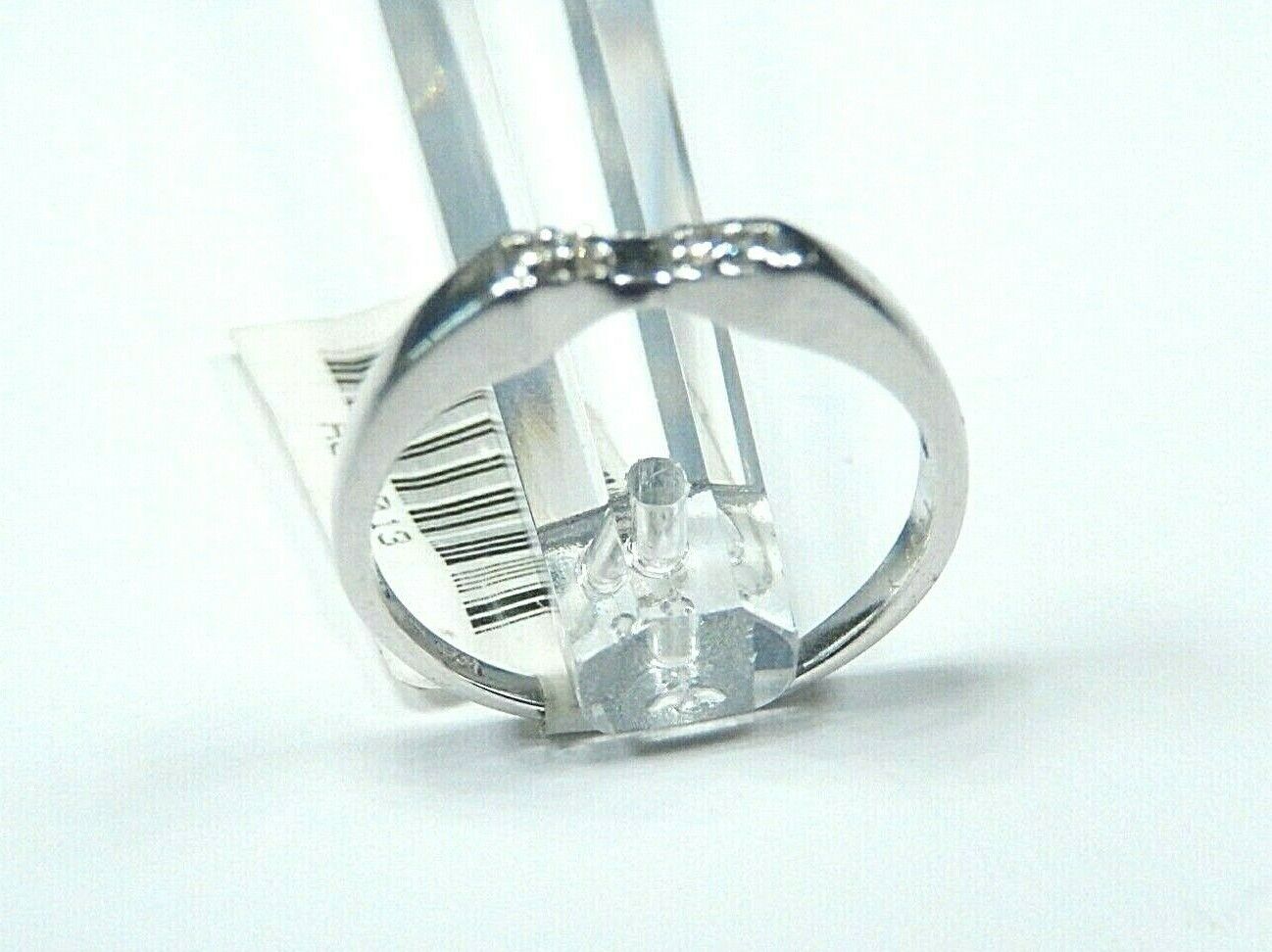 *VINTAGE* Pointed 14K White Gold Diamond Engagement Wedding Band Ring Size 7.5