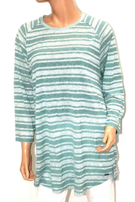 Guess  Los Angeles Mint Green Pullover Blouse Top L